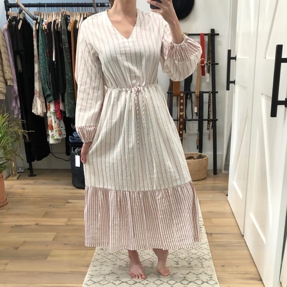 Warm Luca Striped Midi Dress